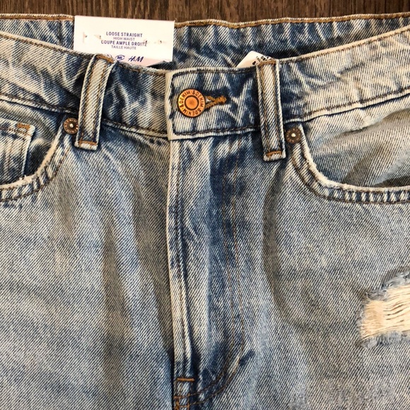 H&M Loose Straight High Waist Jeans - Picture 4 of 16